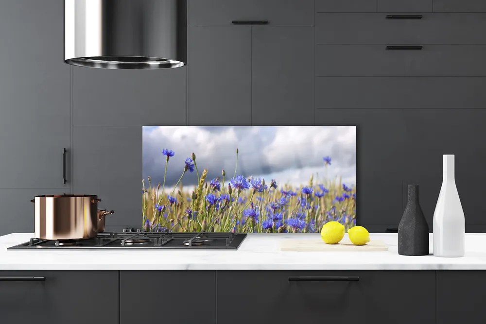 Panel Szklany Finezyjny Motyw Kwiatowy