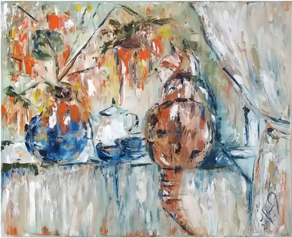 Obraz olejny Abstrakcja "3K" 40x50 cm