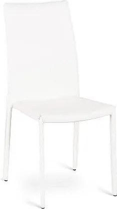 Kitty - białe krzesło ze sztucznej skóry, 4 szt.