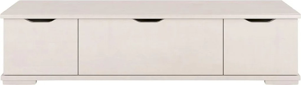 Drewniana szafka Rtv bukowa Arhus z szufladami/Biały