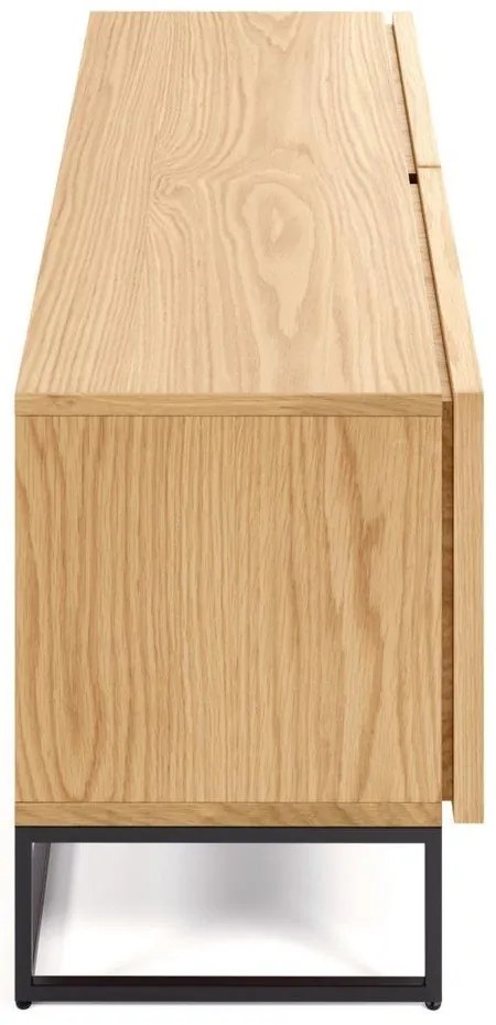 Szafka pod TV w dekorze dębu w naturalnym kolorze 112x51x42 cm Taiana – Kave Home