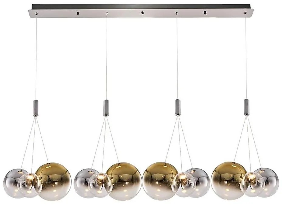 Żyrandol LED na lince ENNA 12xG9/5W/230V 3000K przydymiony/złoty