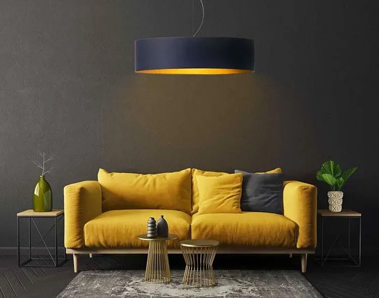 Okrągła lampa wisząca glamour 80 cm - K3-P31