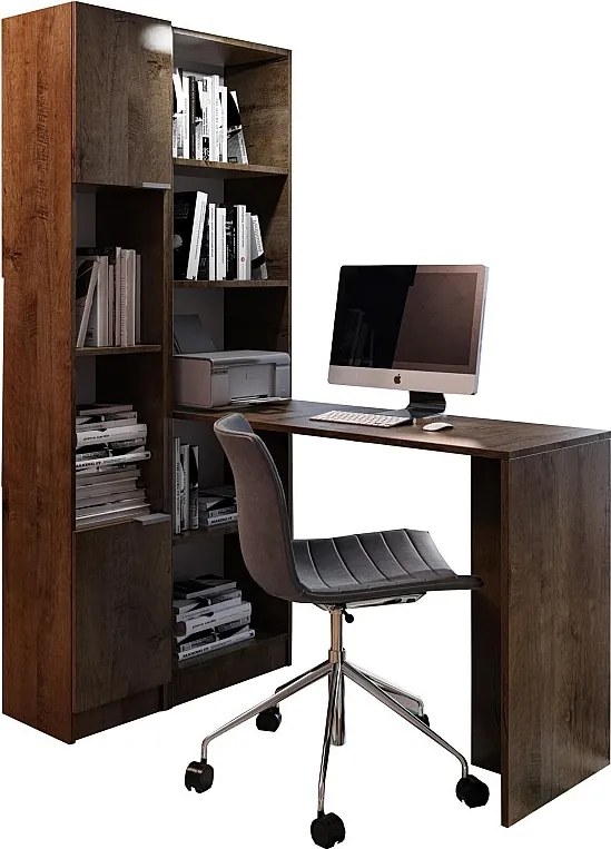 Biurko B-1 z regalem jesion ciemny