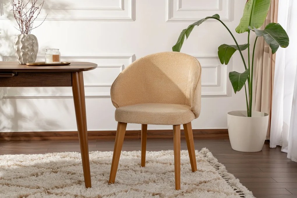 Zestaw krzeseł do jadalni Bentley Beige and Dark Oak, 2 szt.