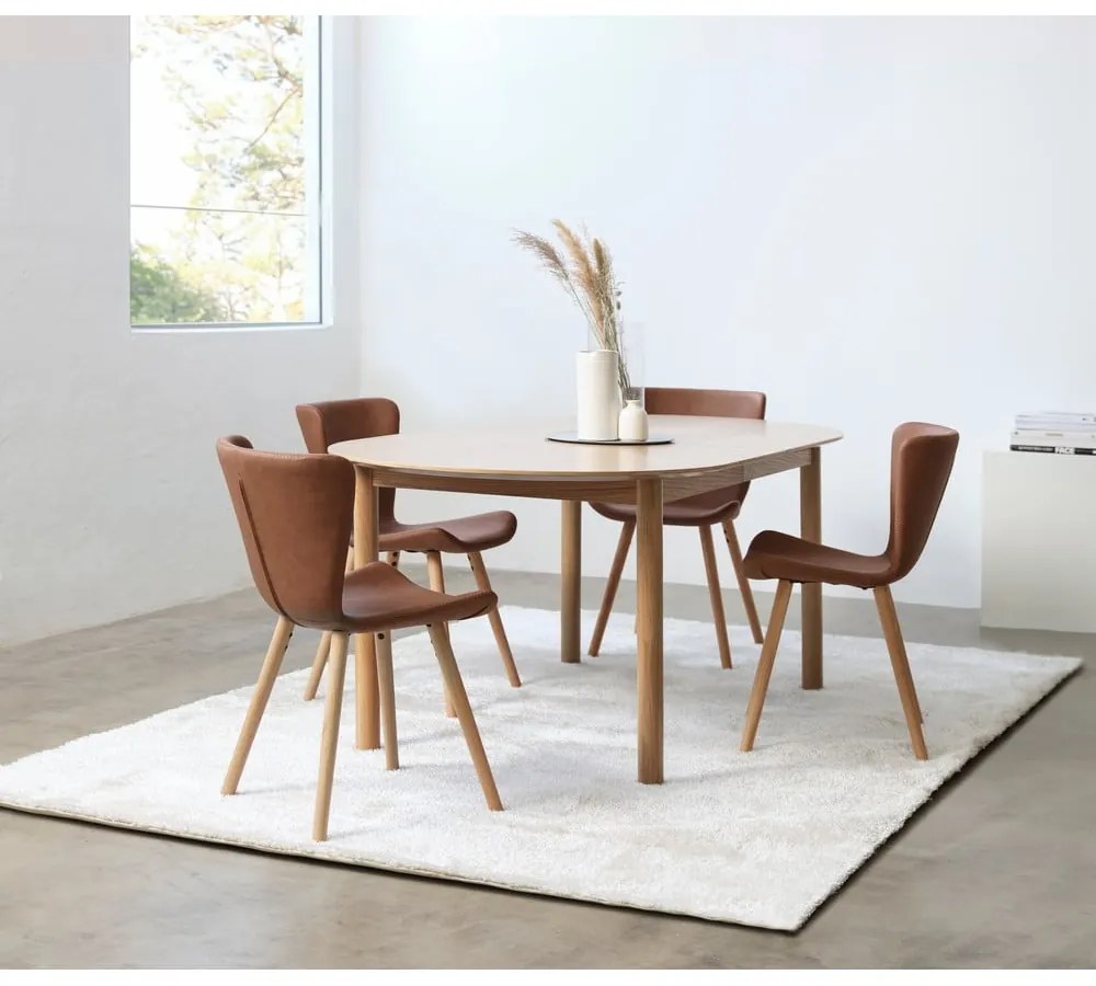 Koniakowe krzesło z imitacji skóry Teslin – Unique Furniture