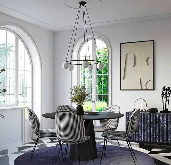 Duży nowoczesny żyrandol okrąg - 4X A438 C5-T99