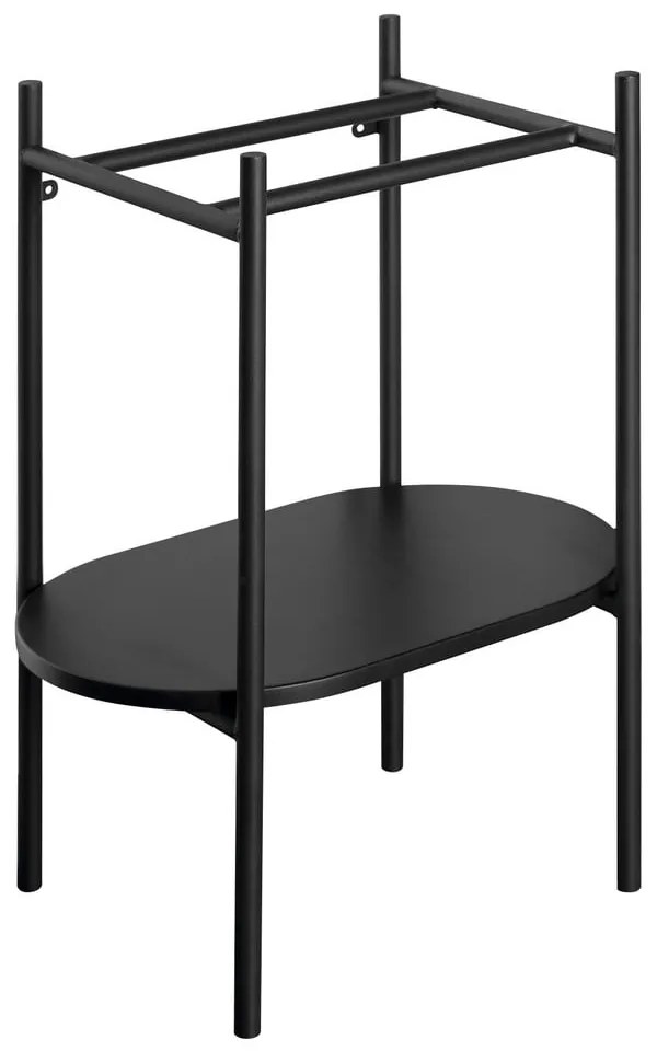 Czarny metalowy stelaż pod umywalkę 40x82 cm Puno – Sapho