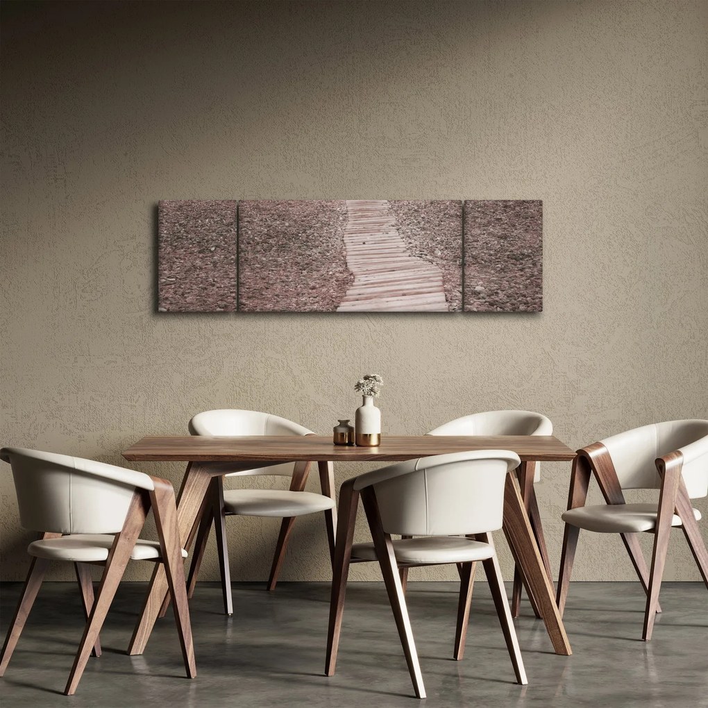 Obraz - Plaża żwirowa (170x50 cm)