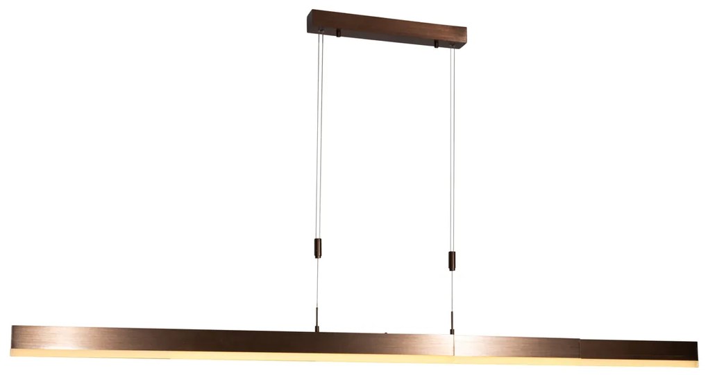 Regulowana lampa wisząca, ciemny brąz, z wbudowanym ściemnianym LED - Lamba Nowoczesny Oswietlenie wewnetrzne