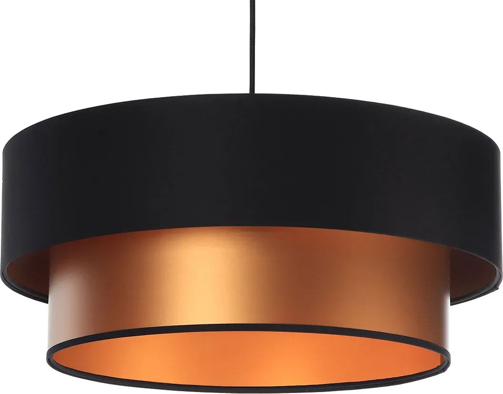 Miedziano-czarna lampa wisząca nad stół - S415 G5-C77