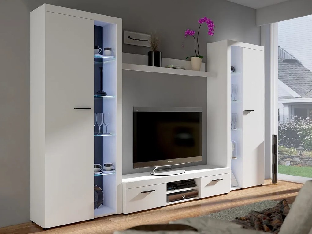 Meblościanka Rena XL 300 cm - biały mat