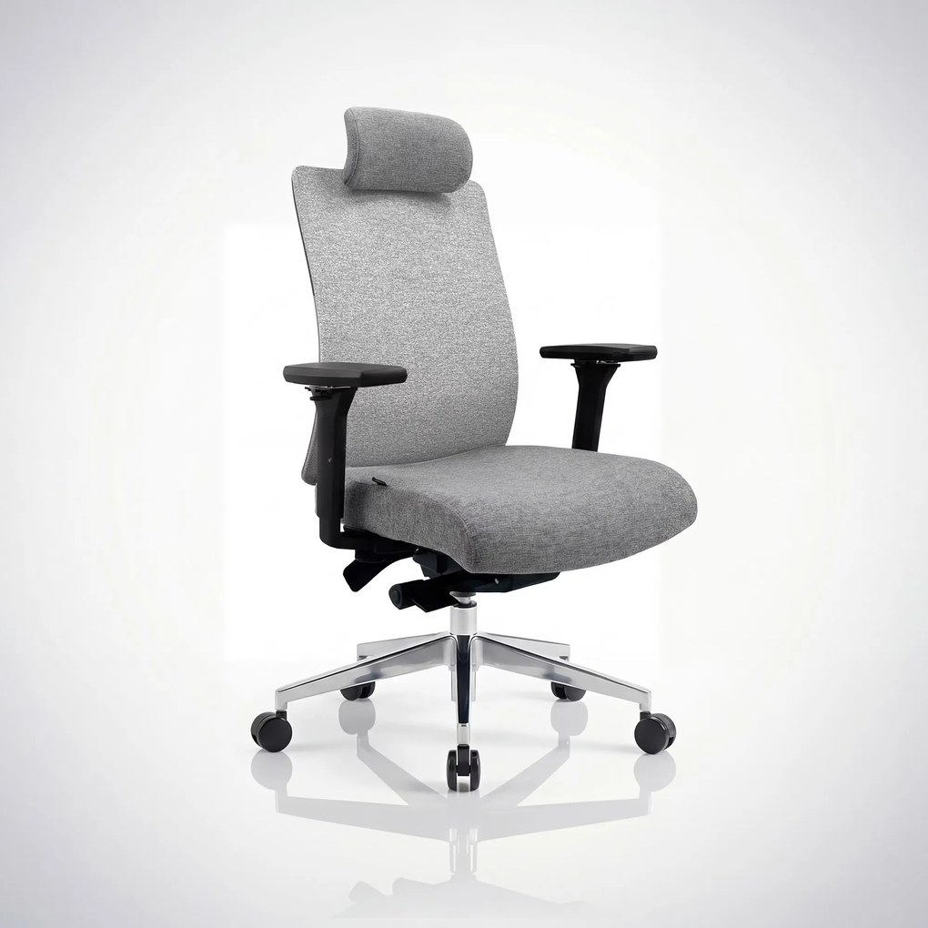 Fotel biurowy ergonomiczny szary VECTOR