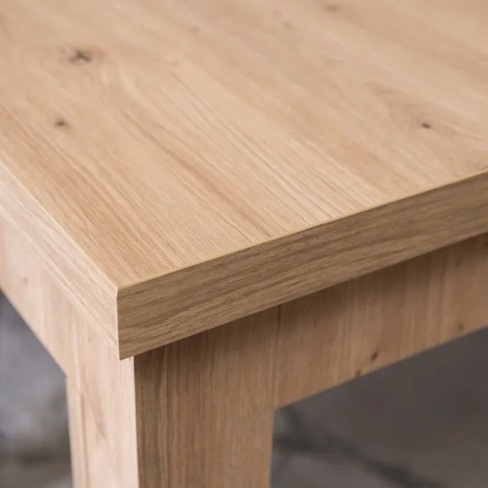 Stół Prostokątny Rozkładany SKUBI 120-160 cm Dąb Artisan Nowoczesny Loft