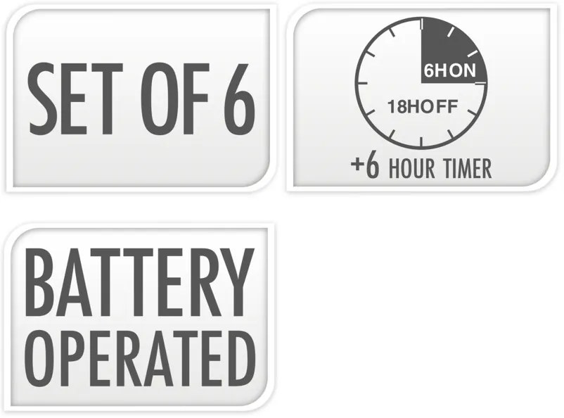 Zestaw 4 lamp świątecznych, 47 cm