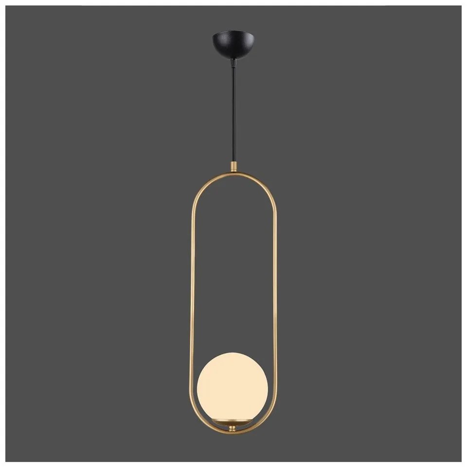 Lampa wisząca w kolorze złota Squid Lighting Arch, wys. 146 cm