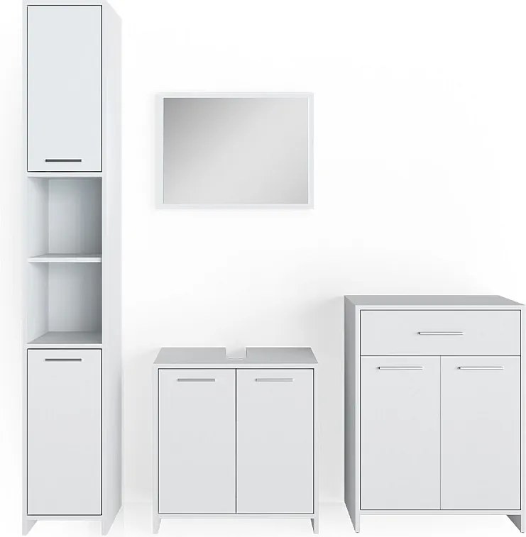 Zestaw mebli łazienkowych biały 58x33x60 kiko