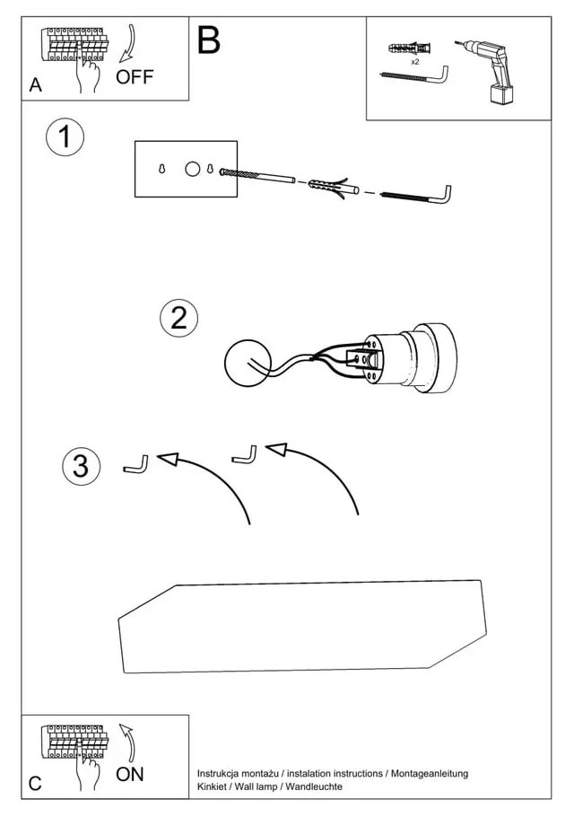 Biały kinkiet Sarkan – Nice Lamps