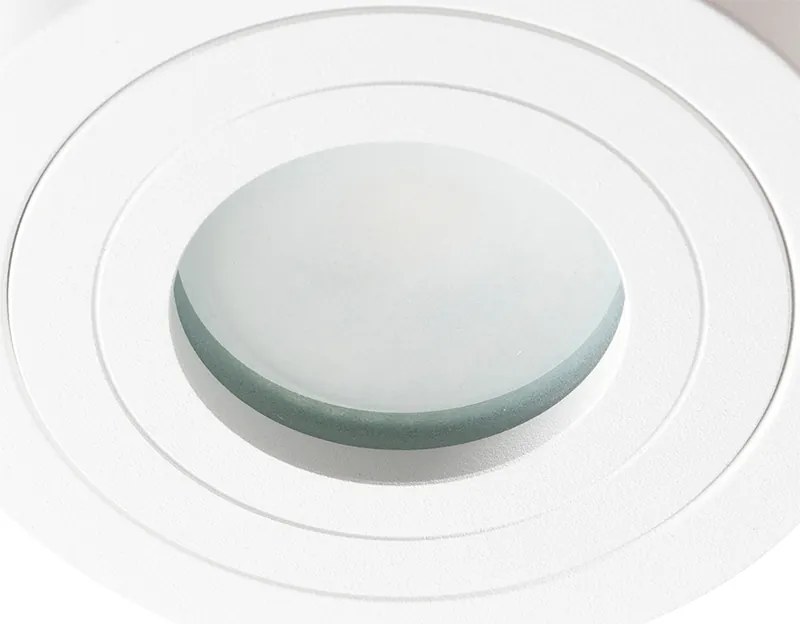 Nowoczesny okrągły reflektor łazienkowy biały - Capa