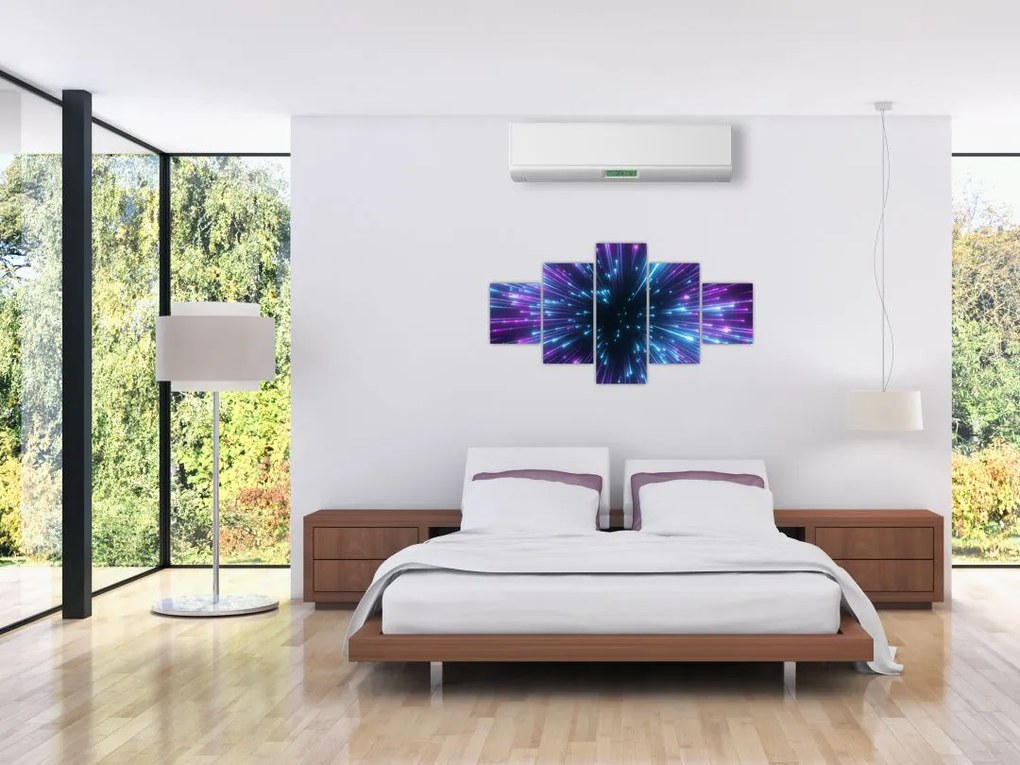 Obraz - Neonowa przestrzeń (125x70 cm)