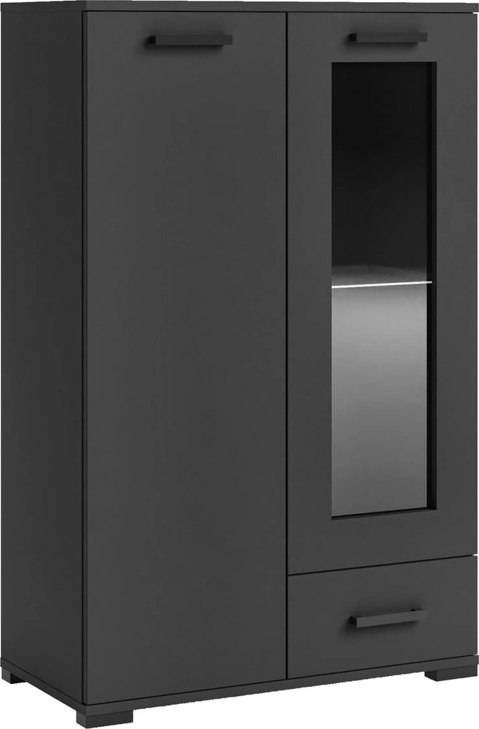 Komoda ALBANO 80 cm do Salonu Sypialni z Szufladą Czarny
