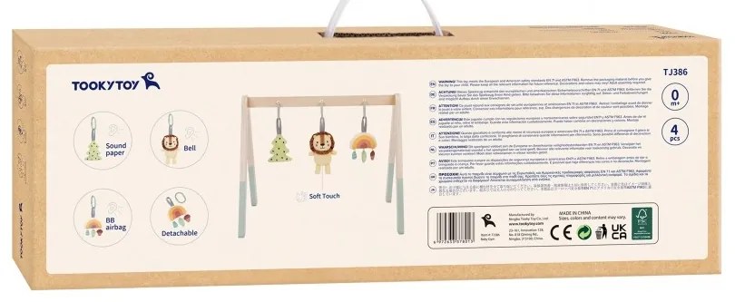 Tooky toy baby gym stojak edukacyjny gimnastyczny 3 zawieszki