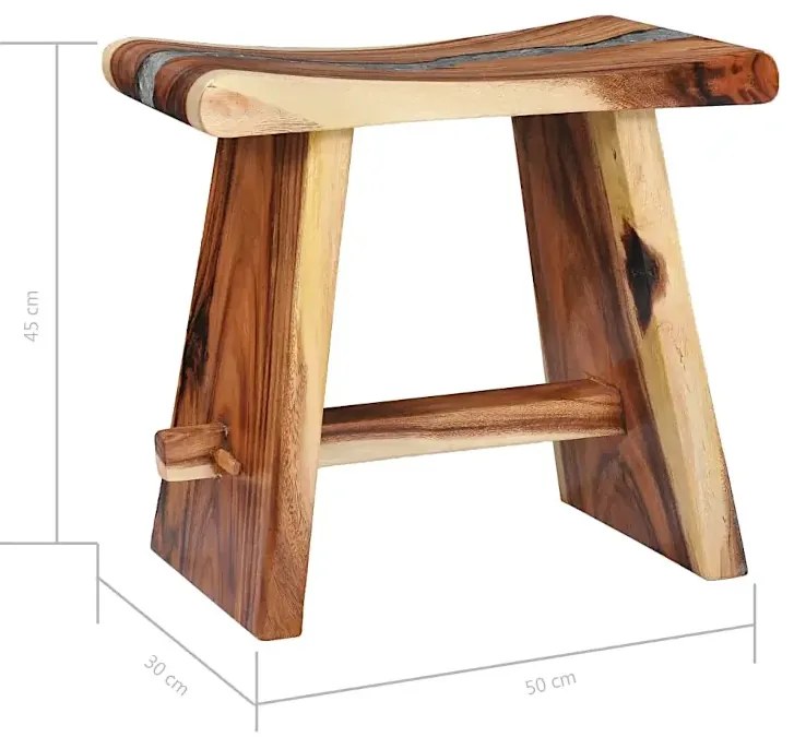 Elegancki stołek ozdobiony poliżywicą P2-B38