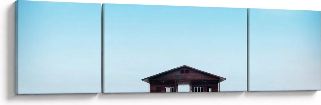 Obraz domu nad morzem (170x50 cm)