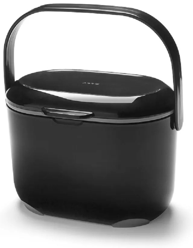 Czarno-szary pojemnik na odpadki organiczne Addis Caddy, 2,5 l