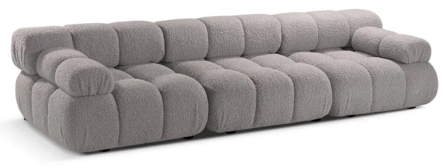 Jasnoszara sofa modułowa z materiału bouclé 282 cm Bellis – Micadoni Home