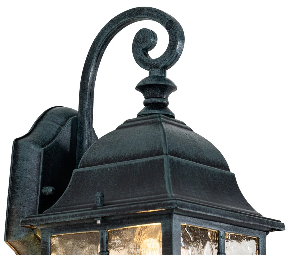 Zewnetrzna Romantyczna zewnętrzna lampa ścienna ciemnozielona - London Rustykalny / Vintage Oswietlenie zewnetrzne