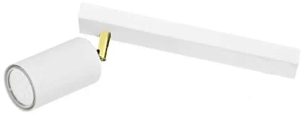 Biały plafon z jednym reflektorkiem - 3X A302 S6-M56