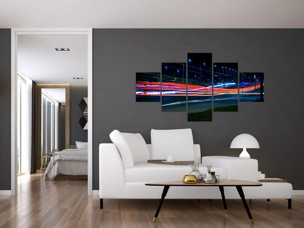 Obraz miasto nocą (125x70 cm)