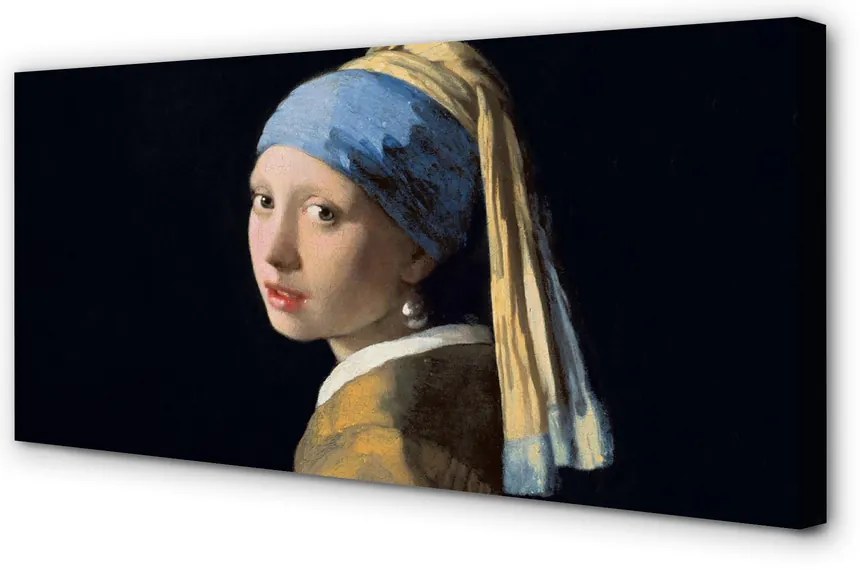 Duży obraz na płótnie Dziewczyna z perłą - Johannes Vermeer