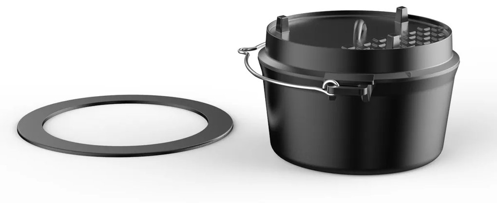 Tepro 8230 Garnek żeliwny z pokrywką Dutch Oven, 6 l