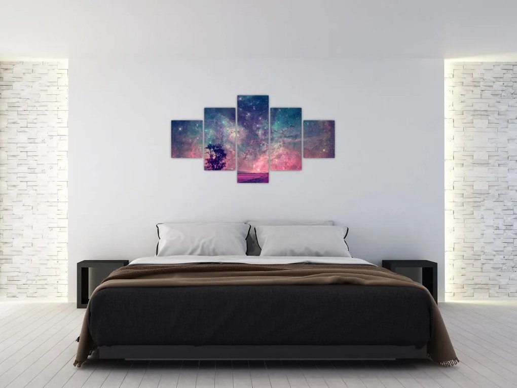 Obraz - Nieziemskie nocne niebo (125x70 cm)