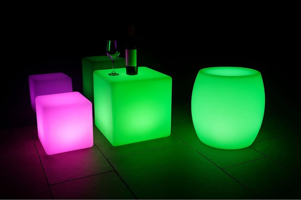 Świecąca kula LED 50 cm – 18 RGB + 12 białe