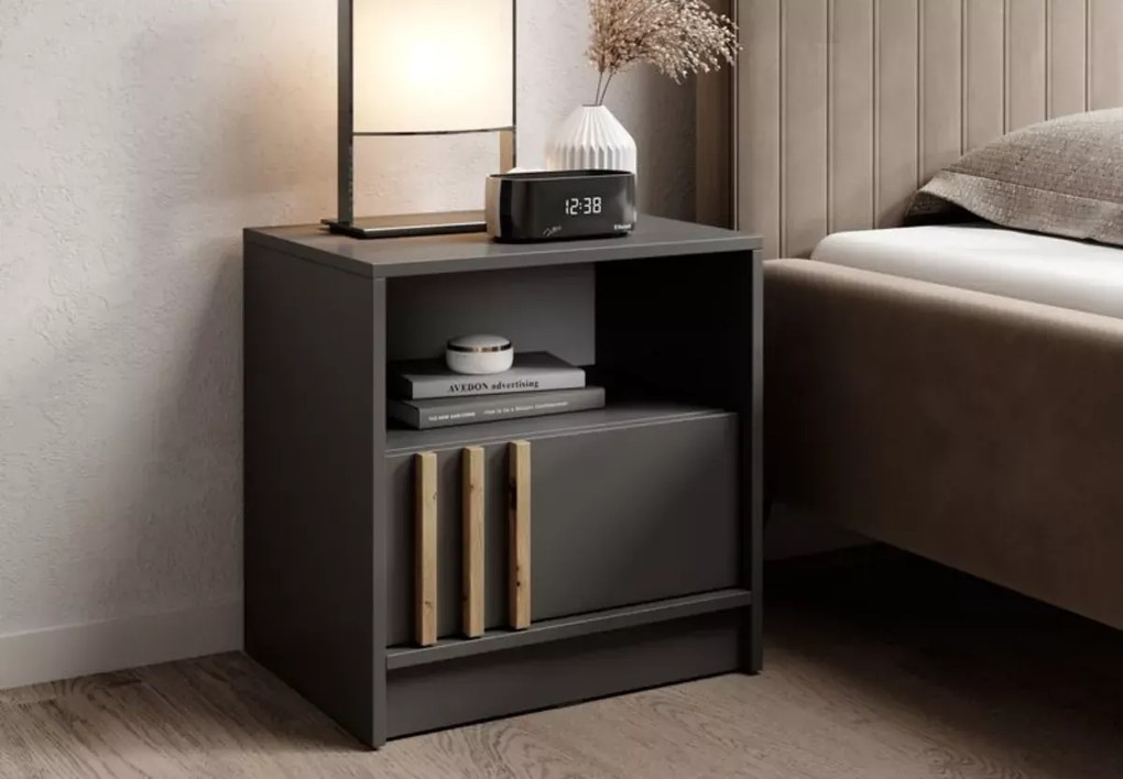Szafka nocna stolik lamele Sophie szuflada 51cm
