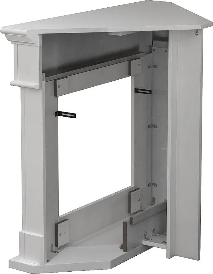 Kominek elektryczny stojący narożny FORD White, dł. 110 x gł. 63 x wys. 102 cm