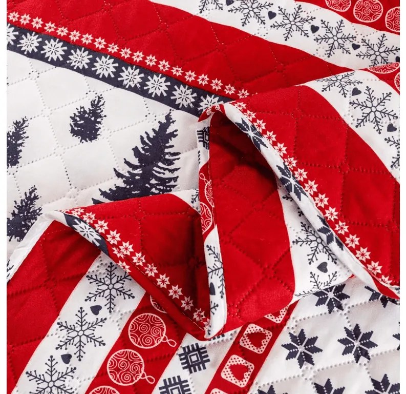 Narzuta na łóżko ze wzorem TWINKLE CHRISTMAS, kolorowy Rozmiar: 170 x 210 cm