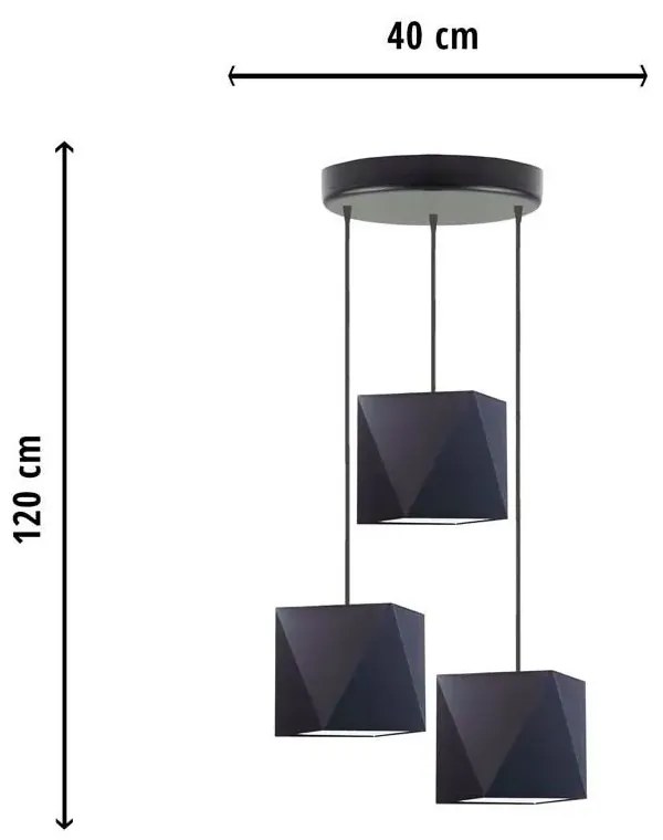 Lampa wisząca z geometrycznymi kloszami - EX259-Majorex Dema