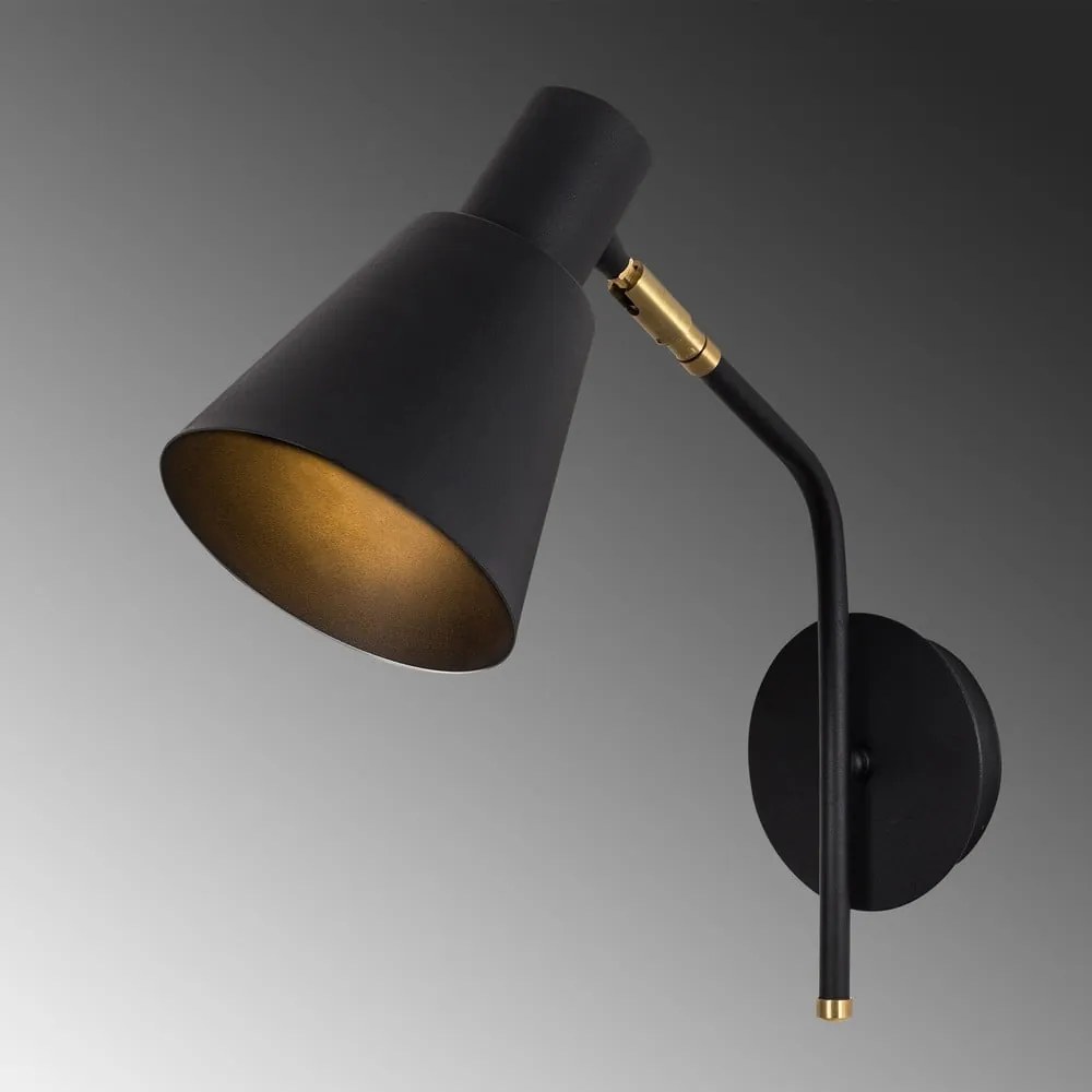 Kinkiet w czarno-złotym kolorze ø 15 cm Sivani – Opviq lights