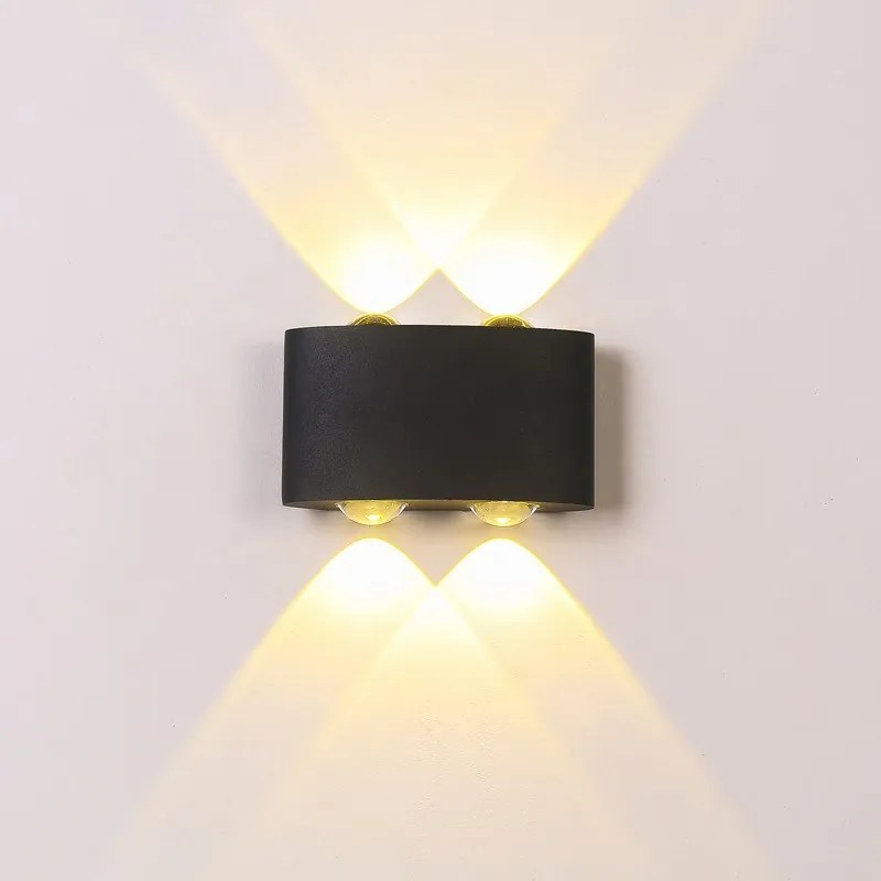Kinkiet lampa wisząca LED elewacyjny metalowa AT85-2KL-Black