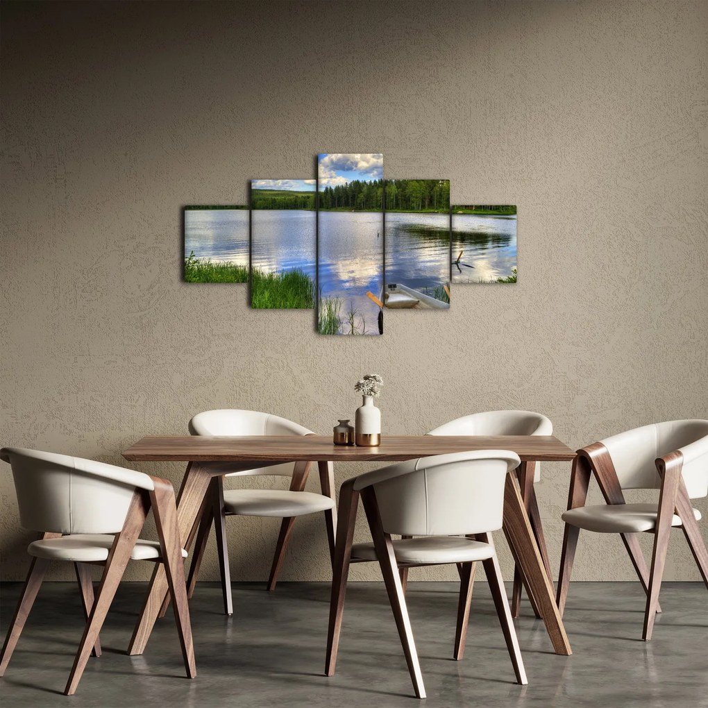 Obraz - Malownicza wioska (125x70 cm)