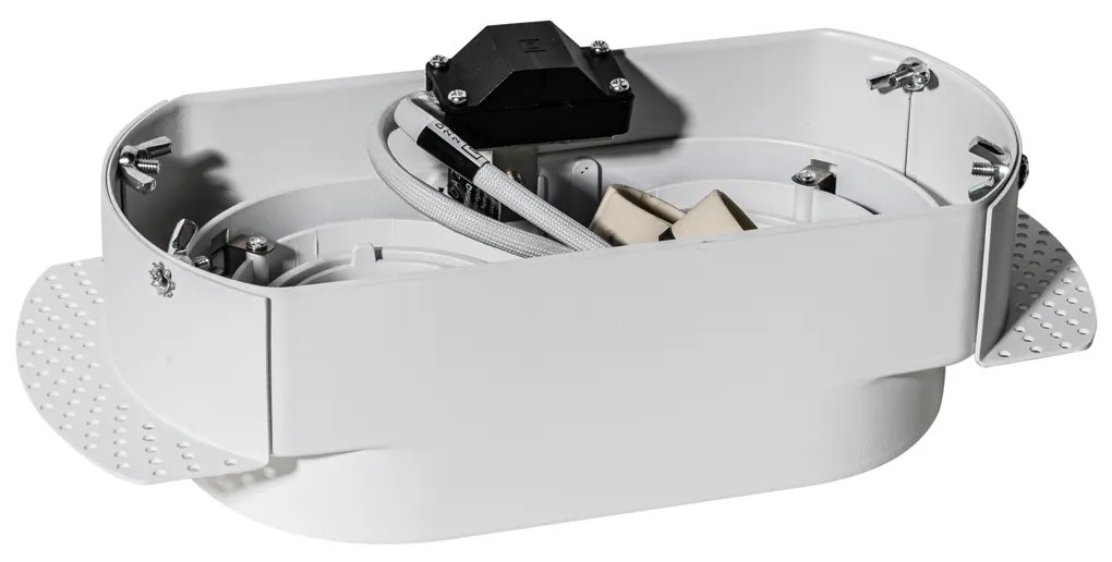 Okrągły podtynkowy reflektor biały GU10 50 mm 2-punktowy - Hubs Nowoczesny Oswietlenie wewnetrzne