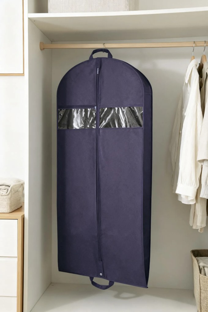 Granatowy Pokrowiec Ochronny na Odzież Baggi Long 150x60x15 cm - SEVERNO Home