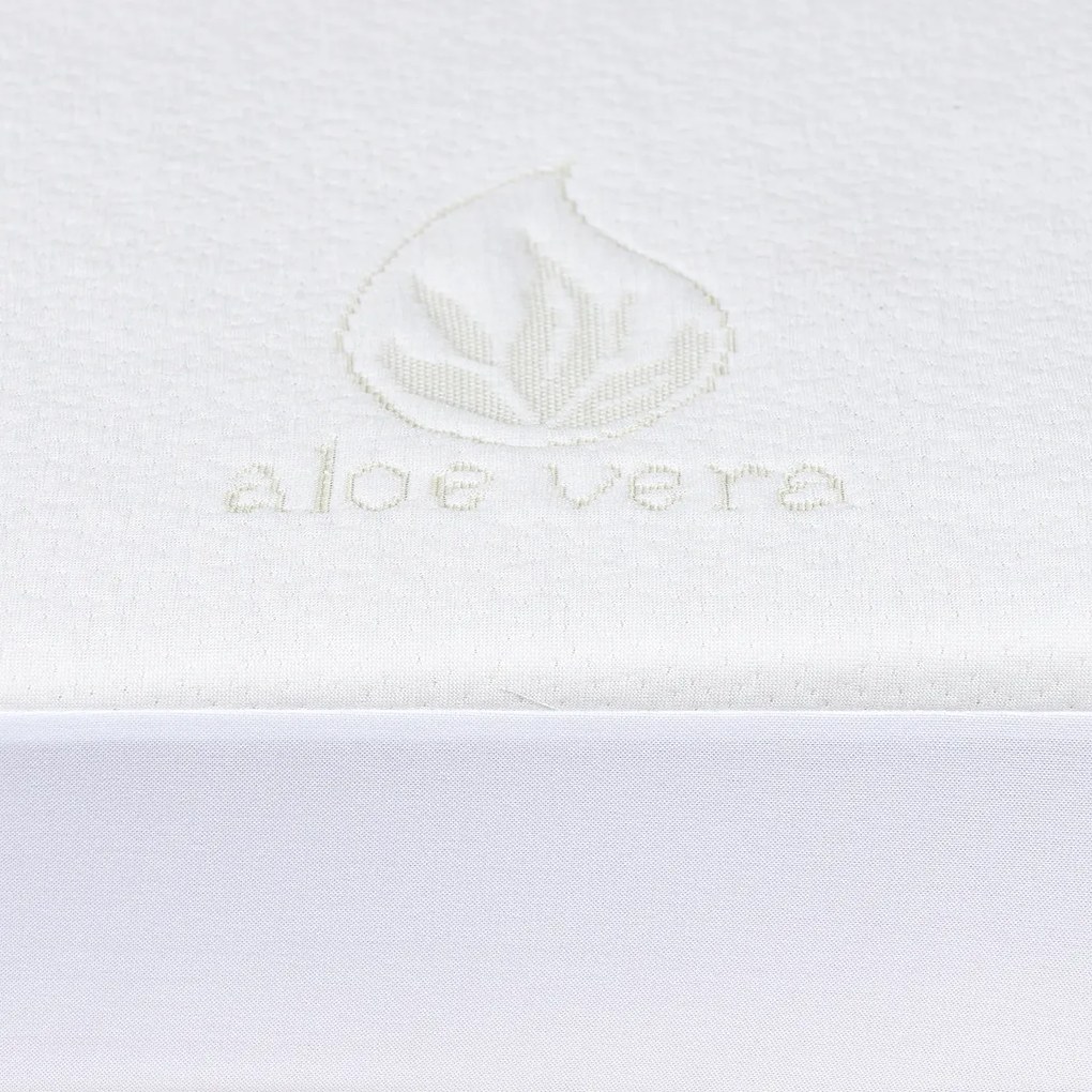 4Home Aloe Vera Wodoodporny ochraniacz na materac z lamówką, 90 x 200 cm + 30 cm, 90 x 200 cm