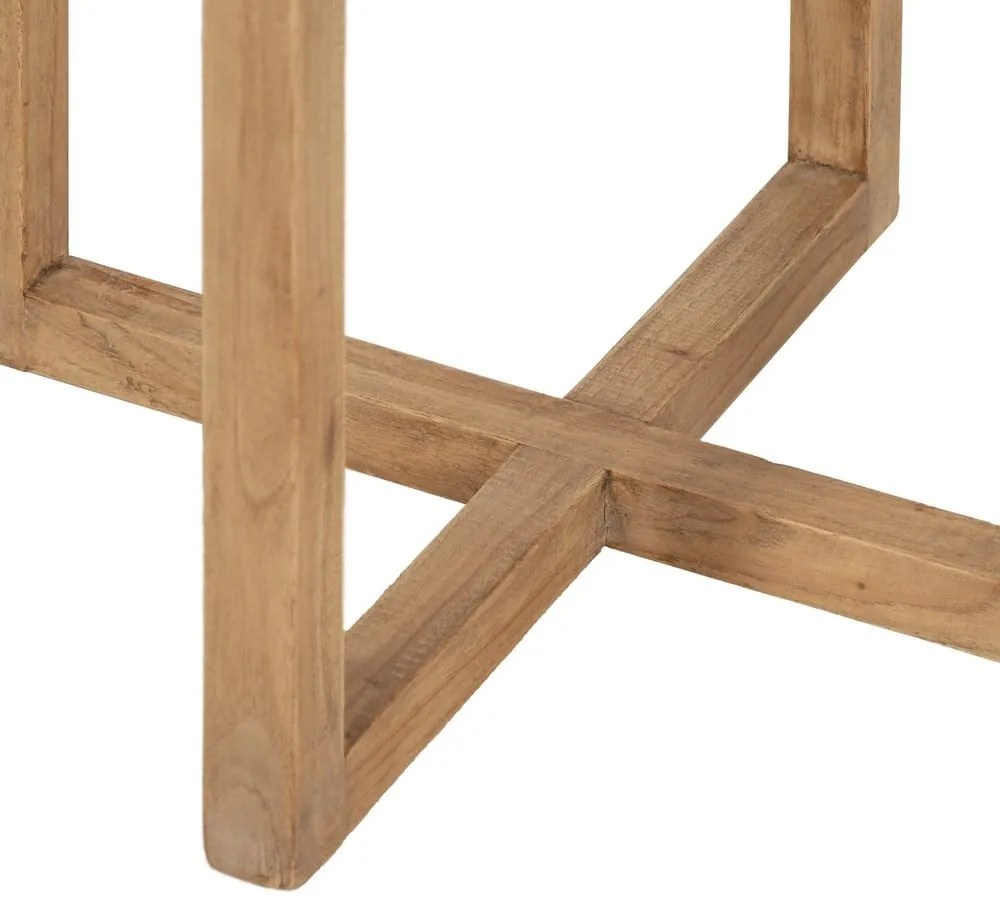 Okrągły stolik z litego drewna mindi ø 40 cm Dala – Ixia
