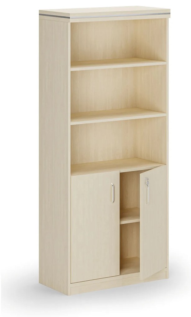 Kombinowana szafa biurowa ARRISTO LUX, 800 x 400 x 1836 mm, brzoza