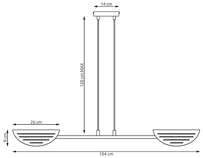 Czarna nowoczesna metalowa lampa wisząca - D167-Urox